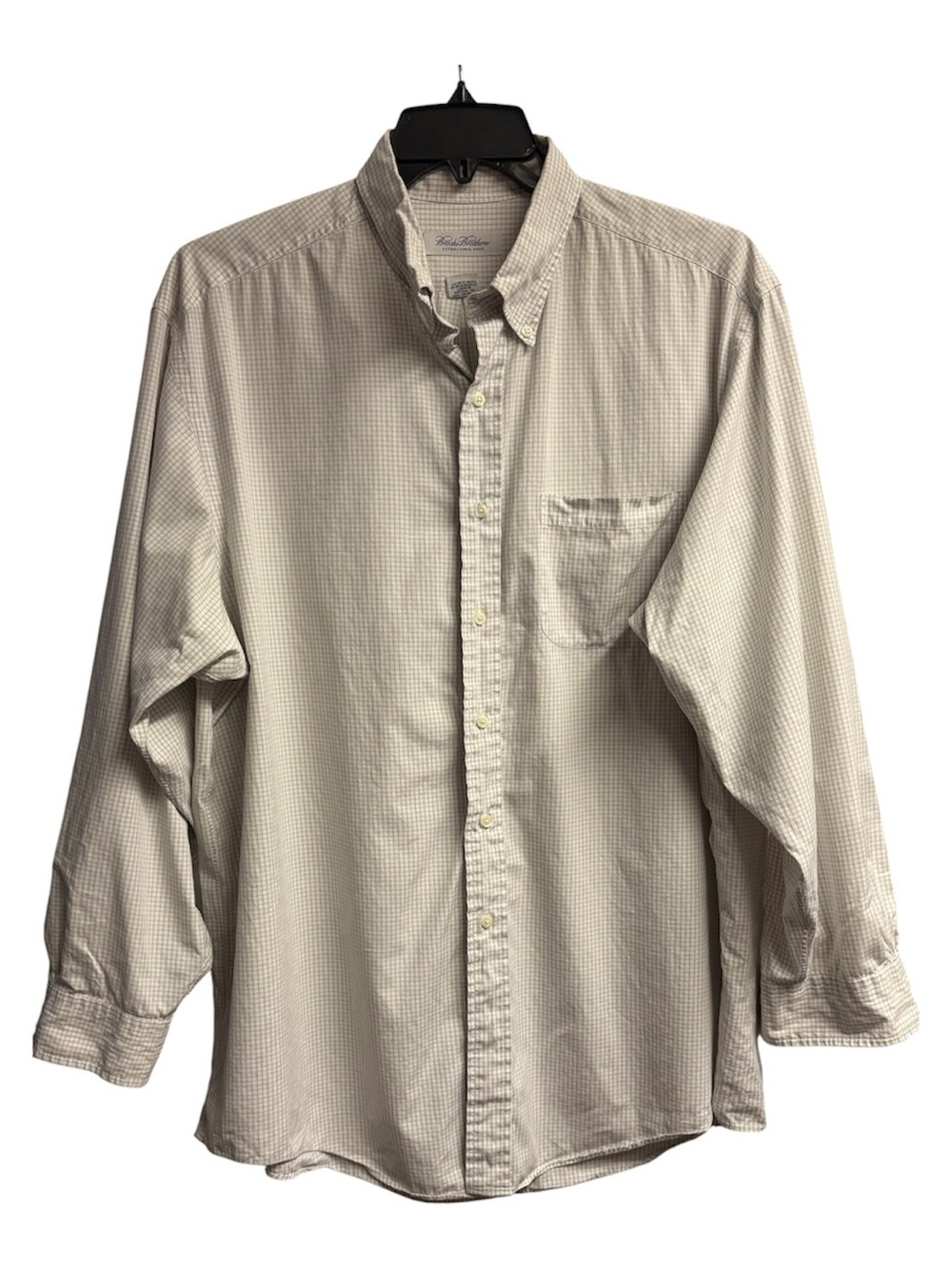 Brooks Brothers 100% Cotton Green/White Checkered Button-Down Shirt Size 17.5